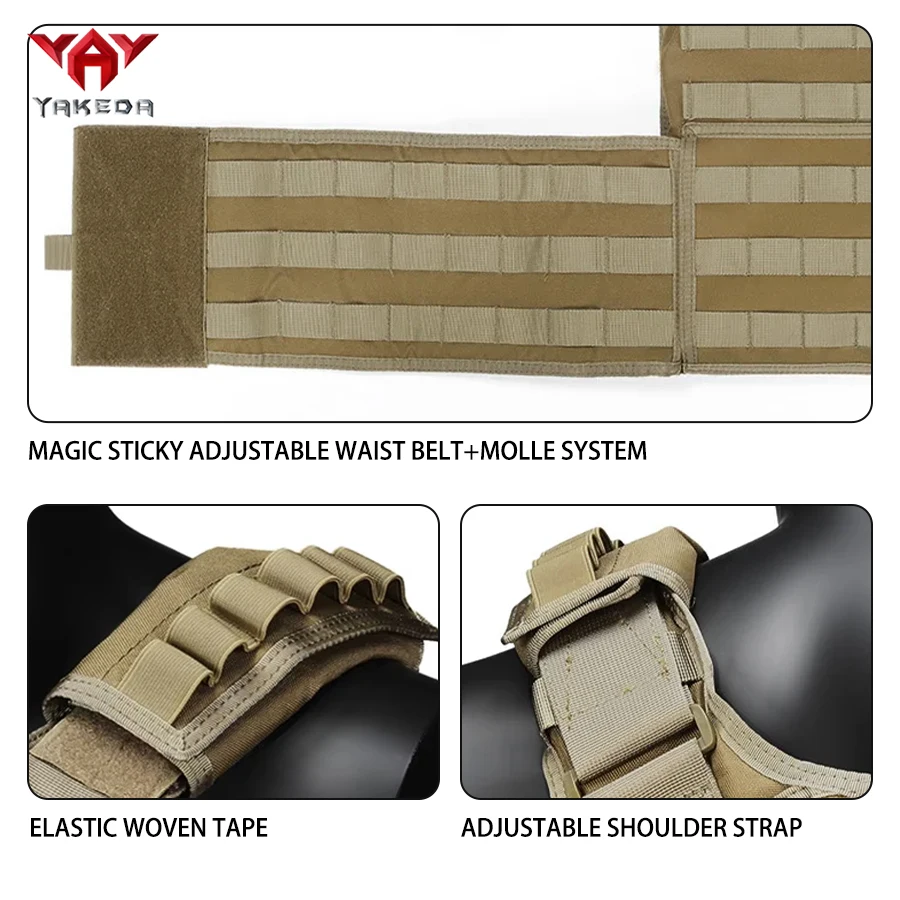 YAKEDA chaleco táctico ligero sistema MOLLE para exteriores - imagen 4