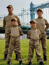 Uniforme táctico infantil camuflaje Airsoft para caza y senderismo