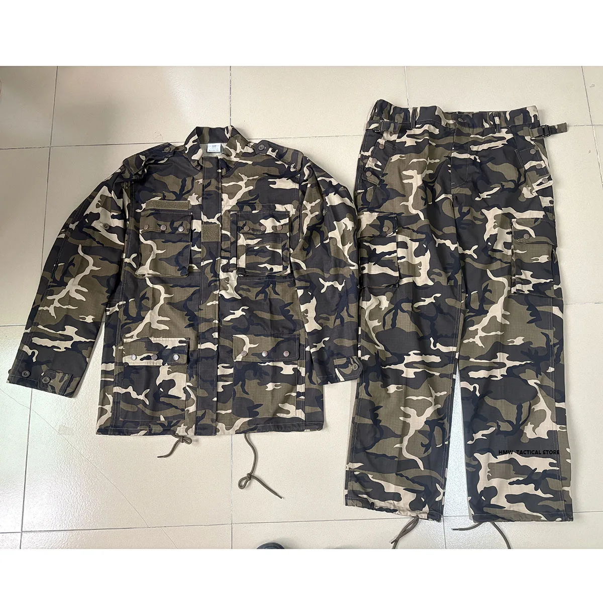 Conjunto táctico chaqueta y pantalón algodón, nailon para exterior