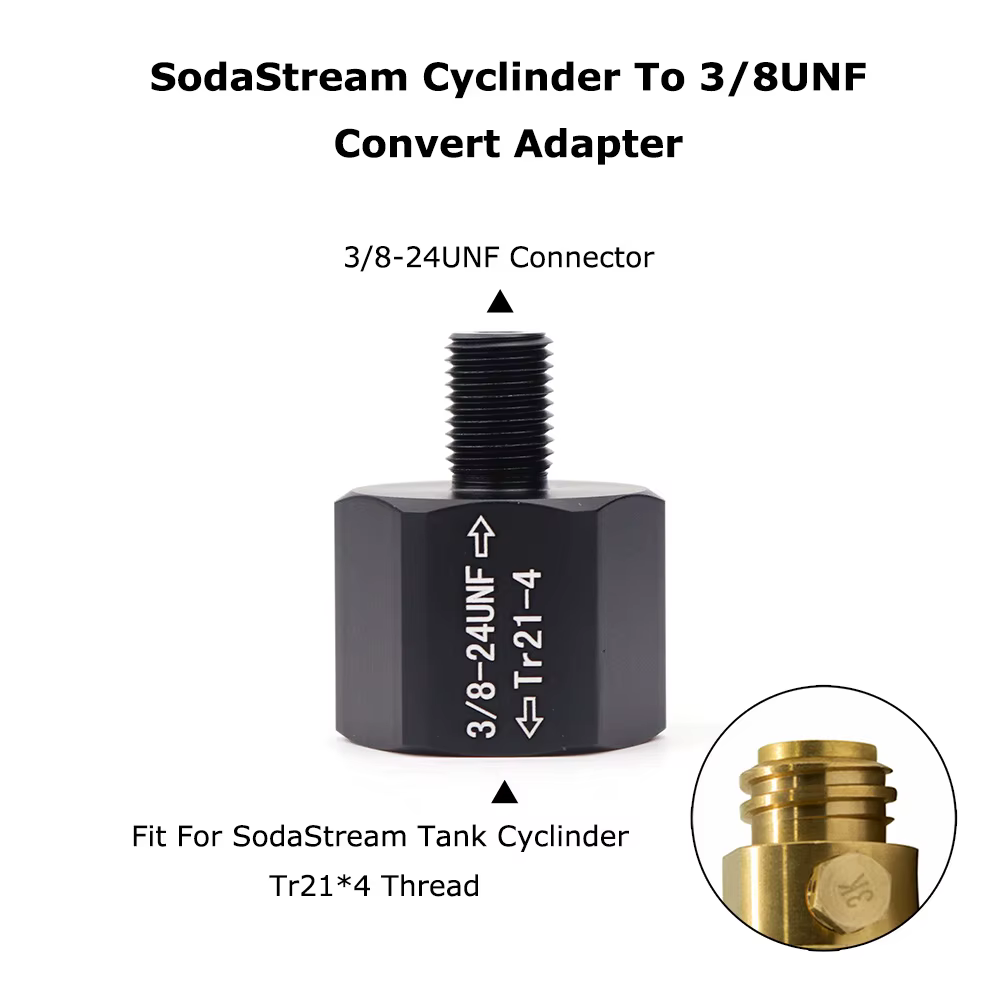 SodaStream Adaptador CO2 3/8-24UNF para acuarios y barriles de cerveza - imagen 3