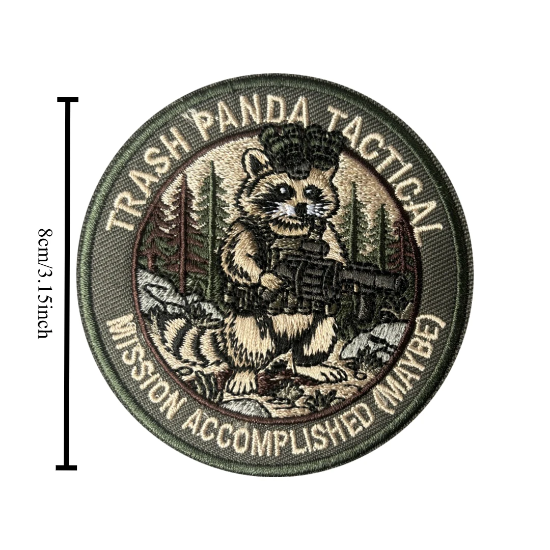 Parche táctico de velcro mapache Misión completada para mochilas - imagen 2