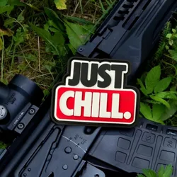 Parche táctico moral Just Chill de goma 3D impermeable