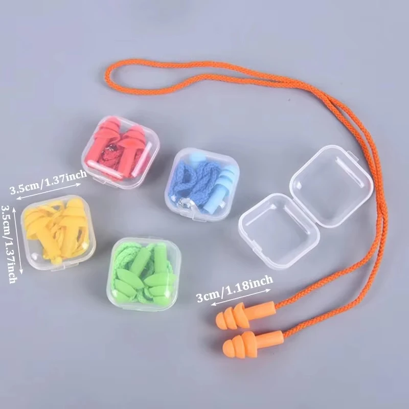 Tapones auditivos de silicona reutilizables para ruido y natación