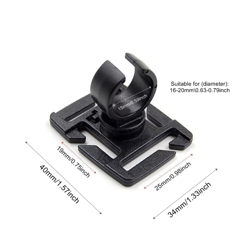 Soporte Linterna Táctica Abrazadera Montaje MOLLE para Mochila - imagen 2