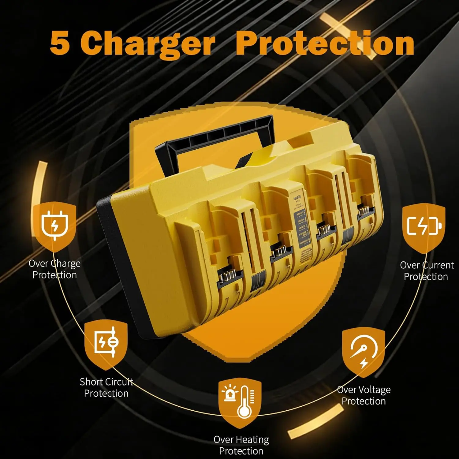 Cargador rápido DeWalt DCB104 para baterías iones de litio MAX Flex - imagen 2