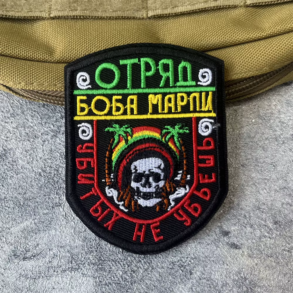 Parche táctico Bob Marley – Insignia moral velcro para uniforme - imagen 2