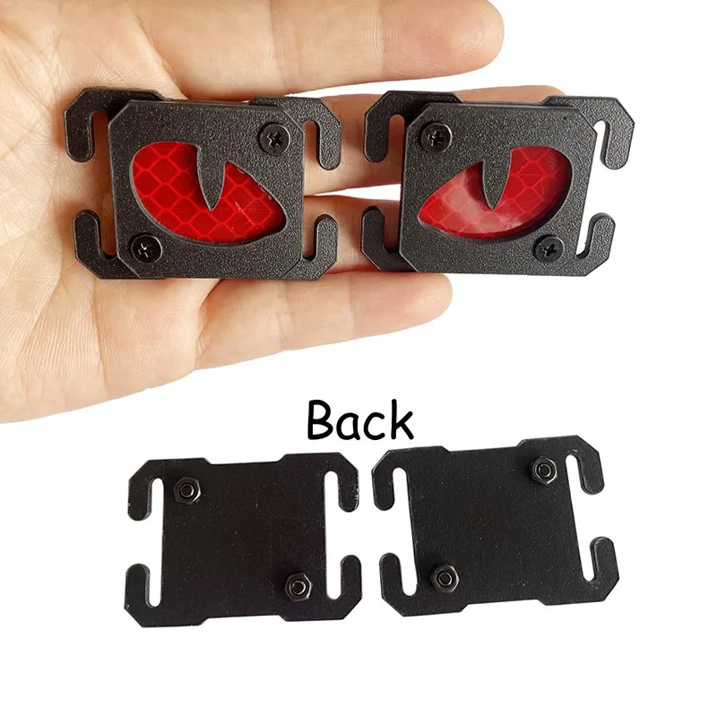 Parche táctico MOLLE ojo de gato brillante para casco y mochila - imagen 4