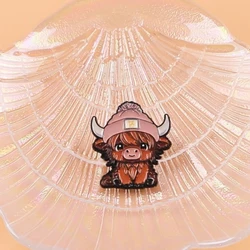 Pin esmaltado de vaca – Broche metálico dibujo animado para ropa y mochila