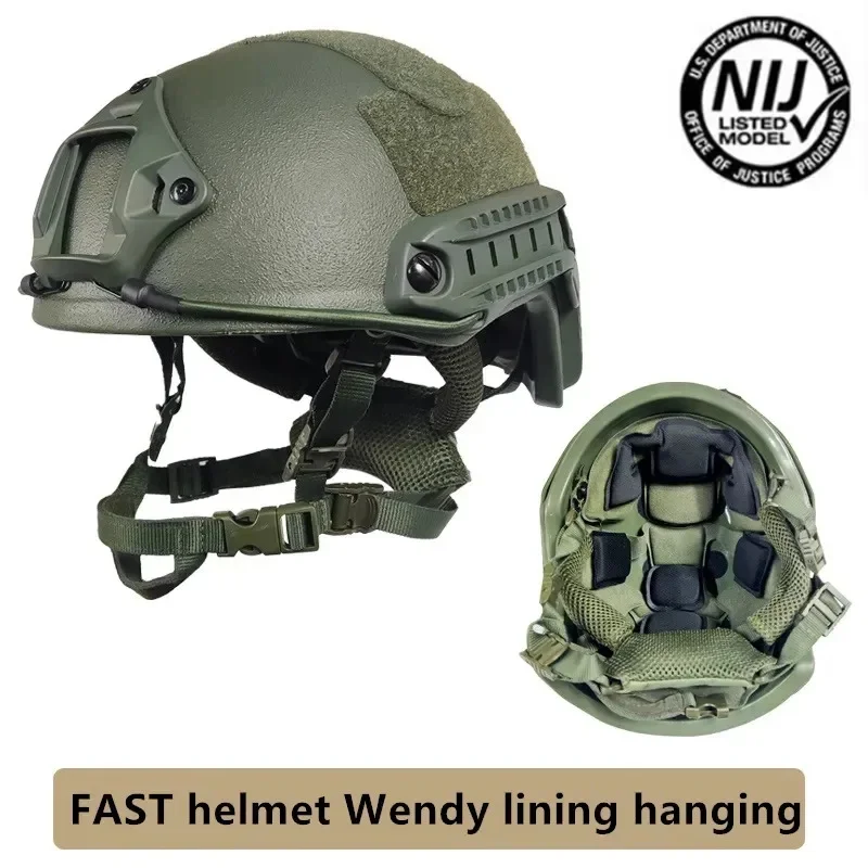 Casco táctico FAST Kevlar con suspensión Wendy y almohadilla flotante - imagen 2