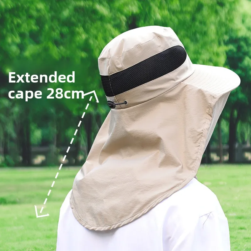 Sombrero táctico antimosquitos UV con malla plegable para pesca - imagen 2