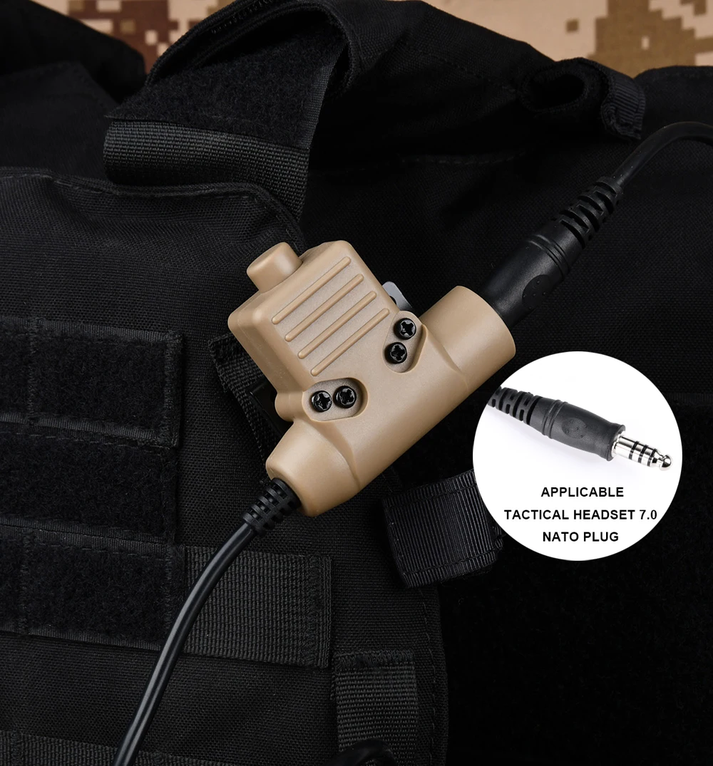 WADSN U94 PTT táctica para comunicación con auriculares COMTAC - imagen 3