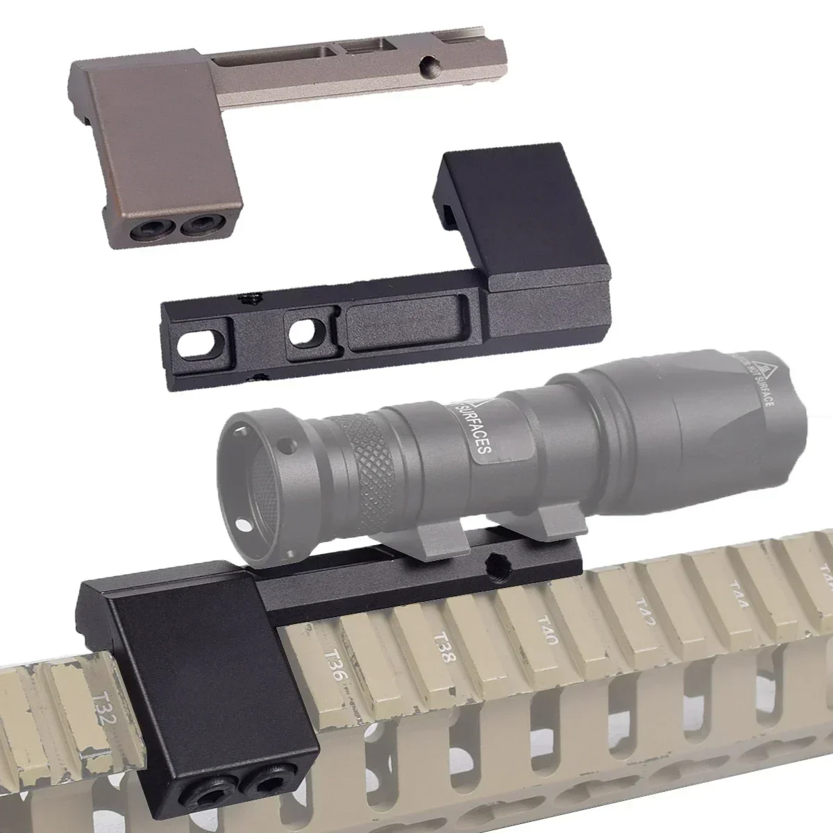Surefire M300 M600 Montura Táctica M-LOK/KeyMod para Linterna - imagen 3