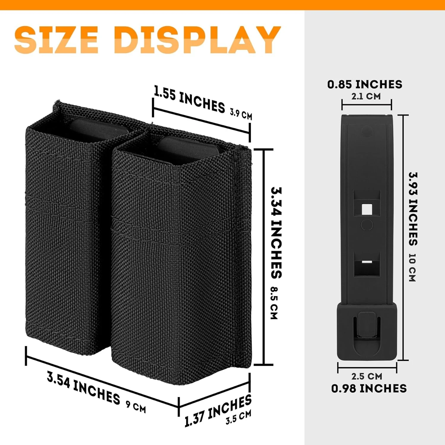 Porta cargadores táctico 9 mm funda liberación rápida MOLLE - imagen 4