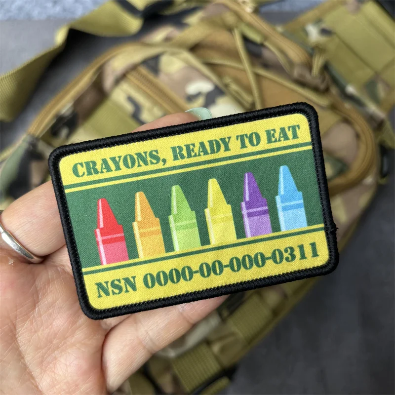 Parche táctico Crayon con velcro para mochila y ropa - imagen 2