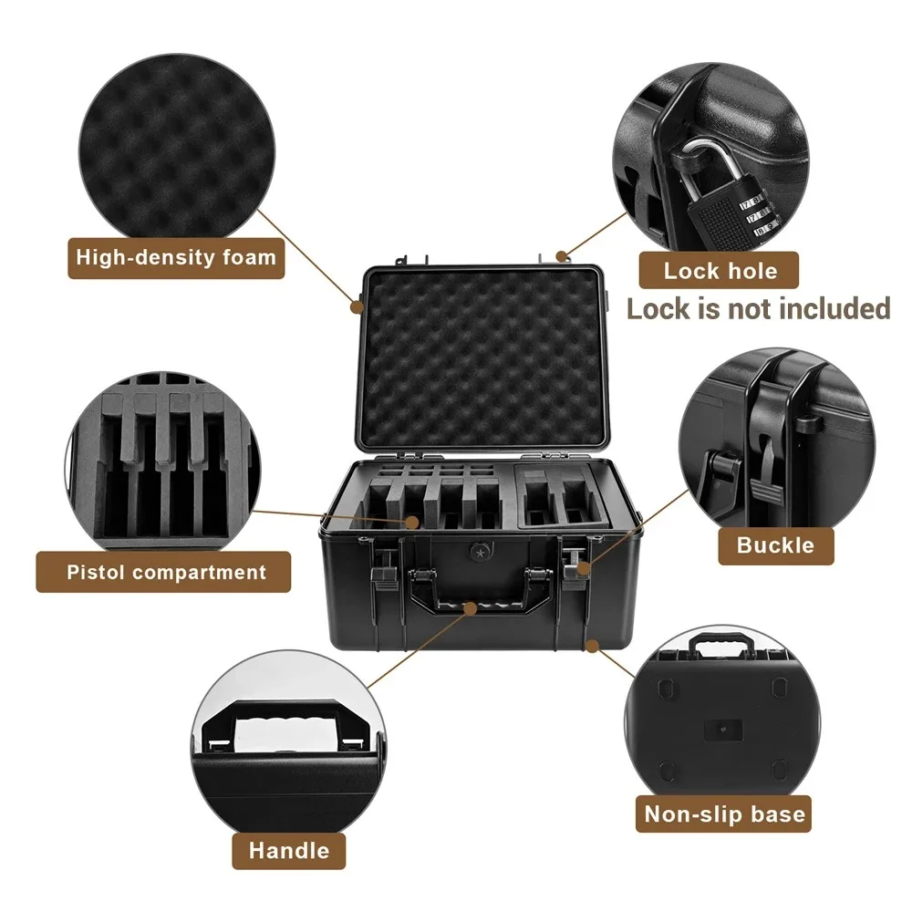 Estuche para pistola rígido impermeable con espuma precortada - imagen 2