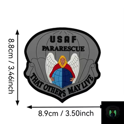 Parche táctico PVC 3D Pararescue USAF Arcángel Michael – Militar