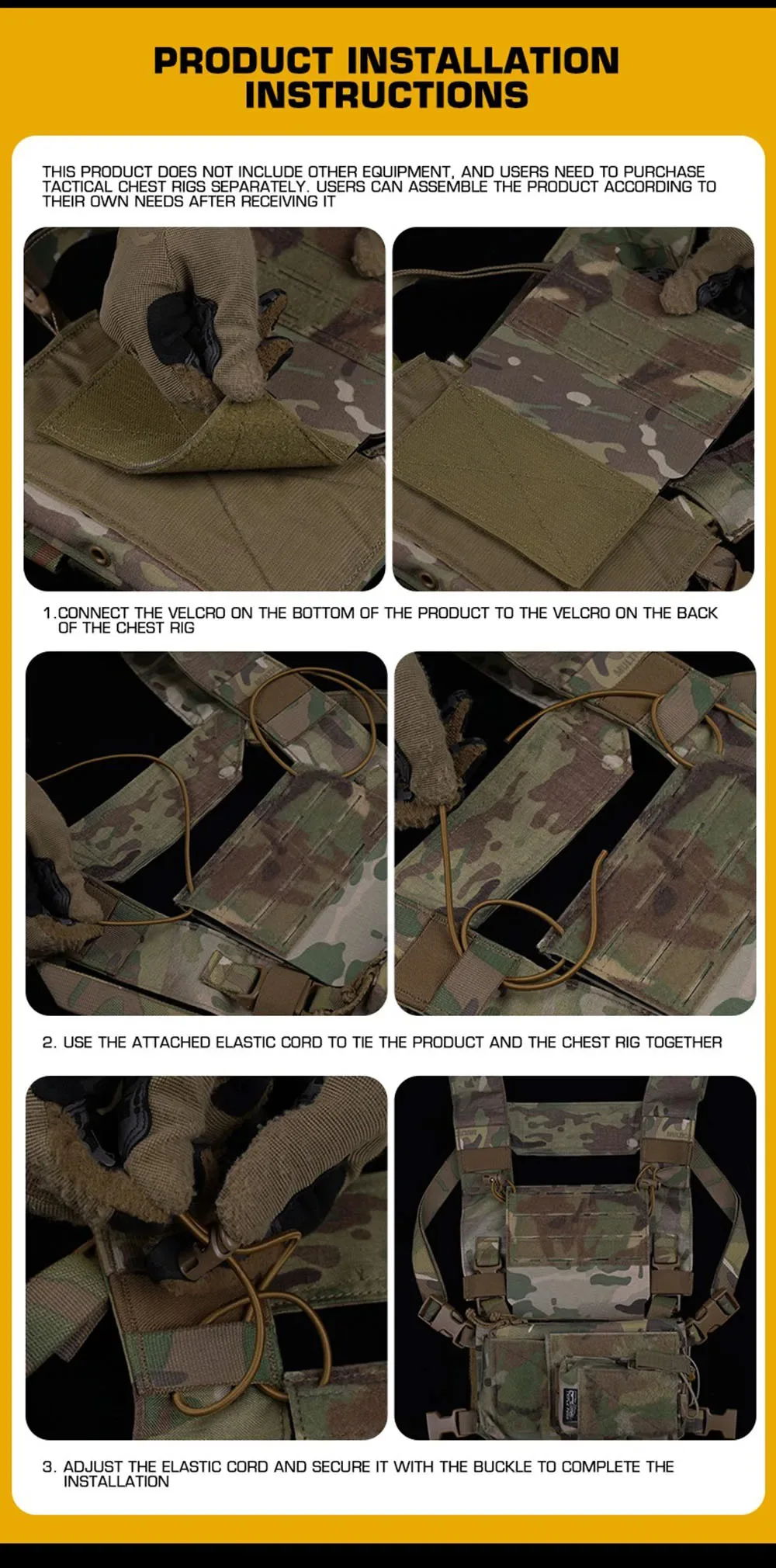 Chest Rig Mag Holder Attachment - Detalle de costuras