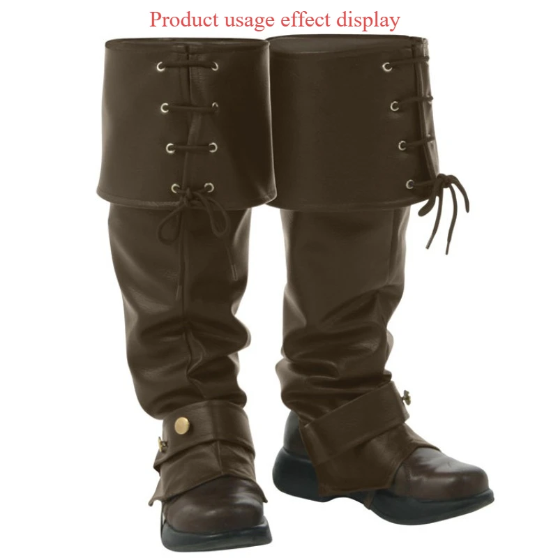 Botas Cosplay Renaissance en PU – Pirata Hombre Mujer Halloween - imagen 2