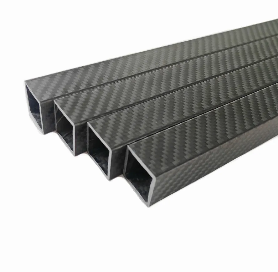 Tubo cuadrado de fibra de carbono 3K para aire libre y estructuras - imagen 2