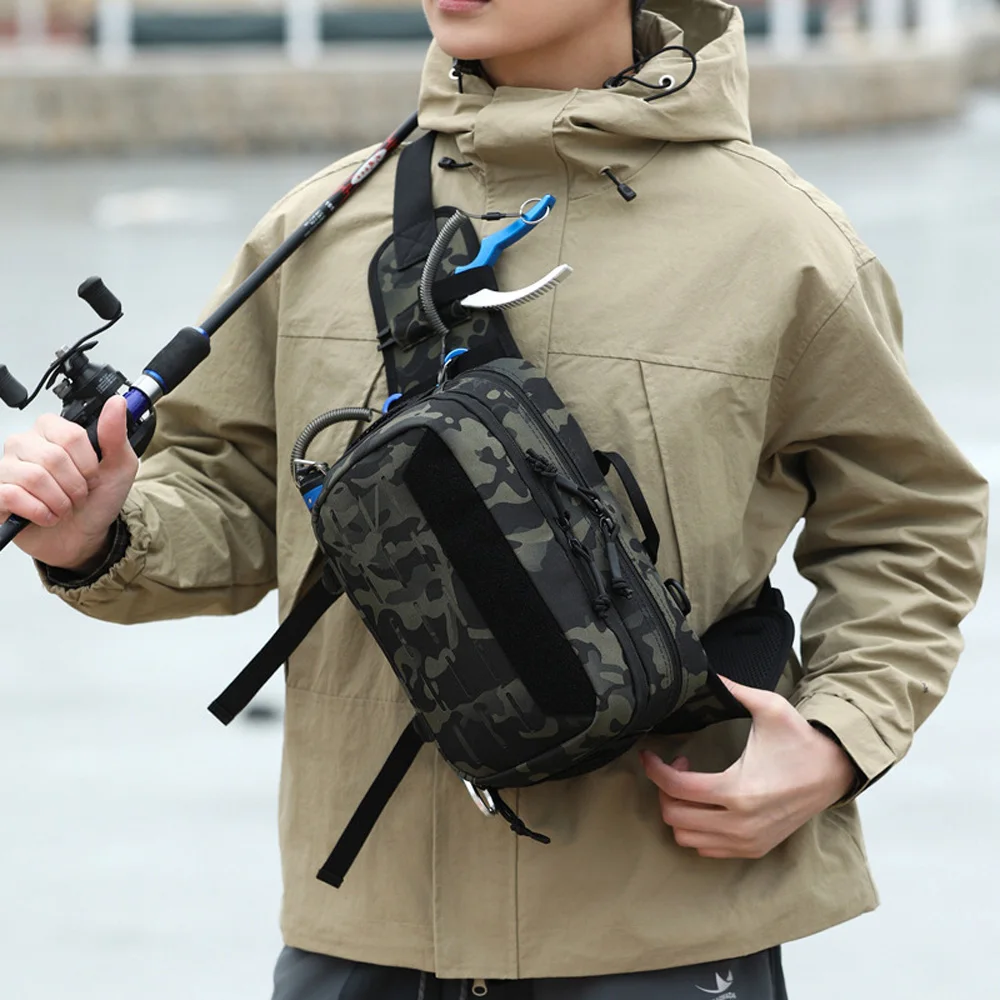 Bolsa de pesca gran capacidad riñonera y bandolera para señuelos - imagen 2