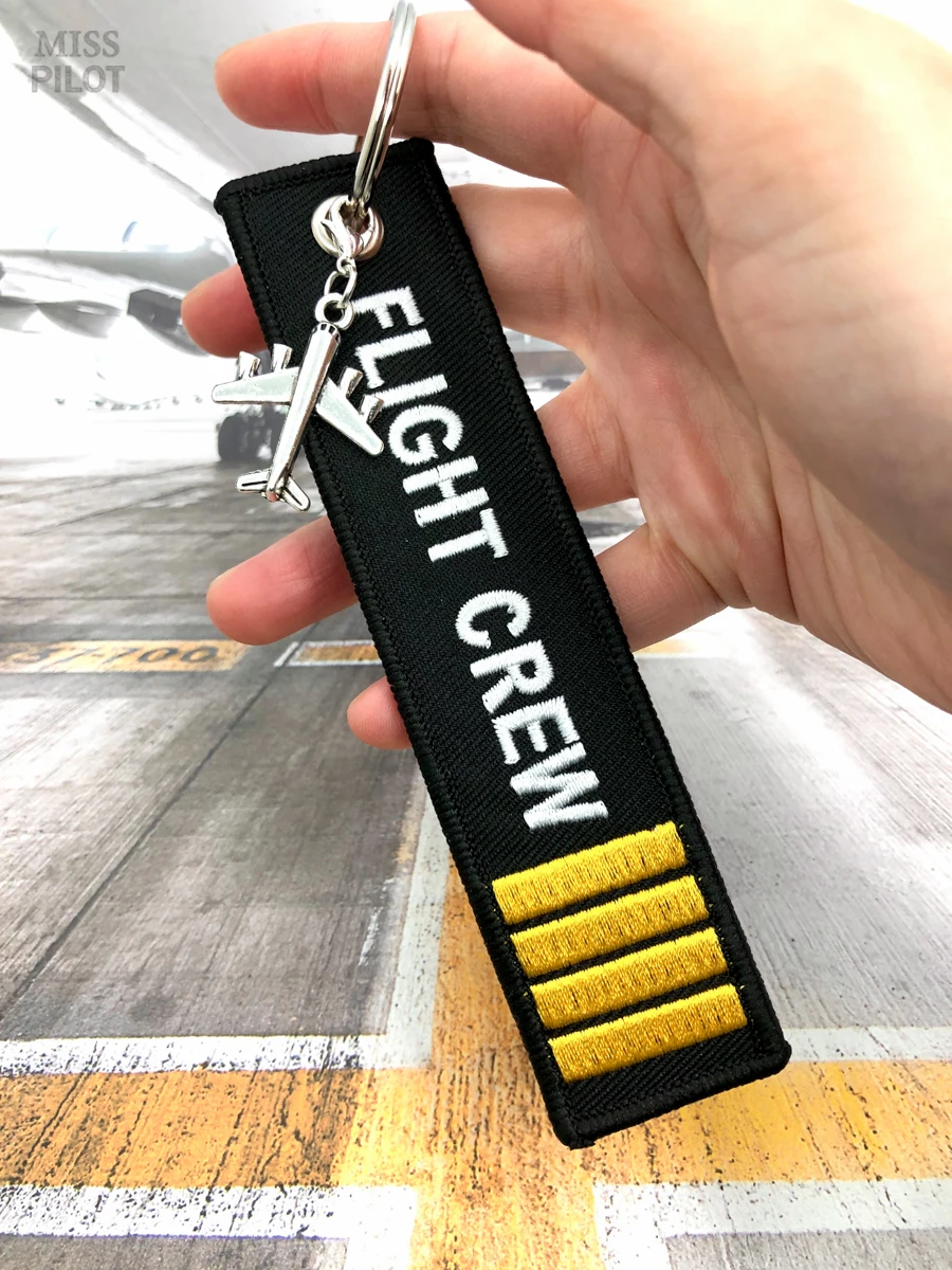 PILOT llavero aviación con tiras streamers y tripulación de vuelo - imagen 2