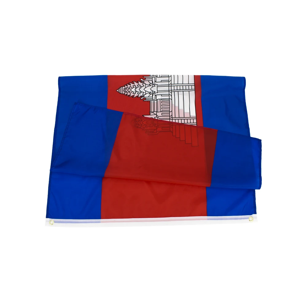 FLAGLINK Bandera nacional Camboya KHM para decoración y exterior - imagen 5