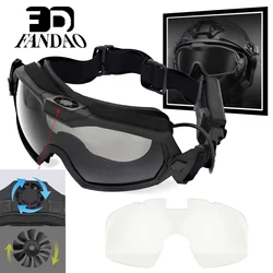 Gafas tácticas antivaho con ventilador para airsoft y paintball