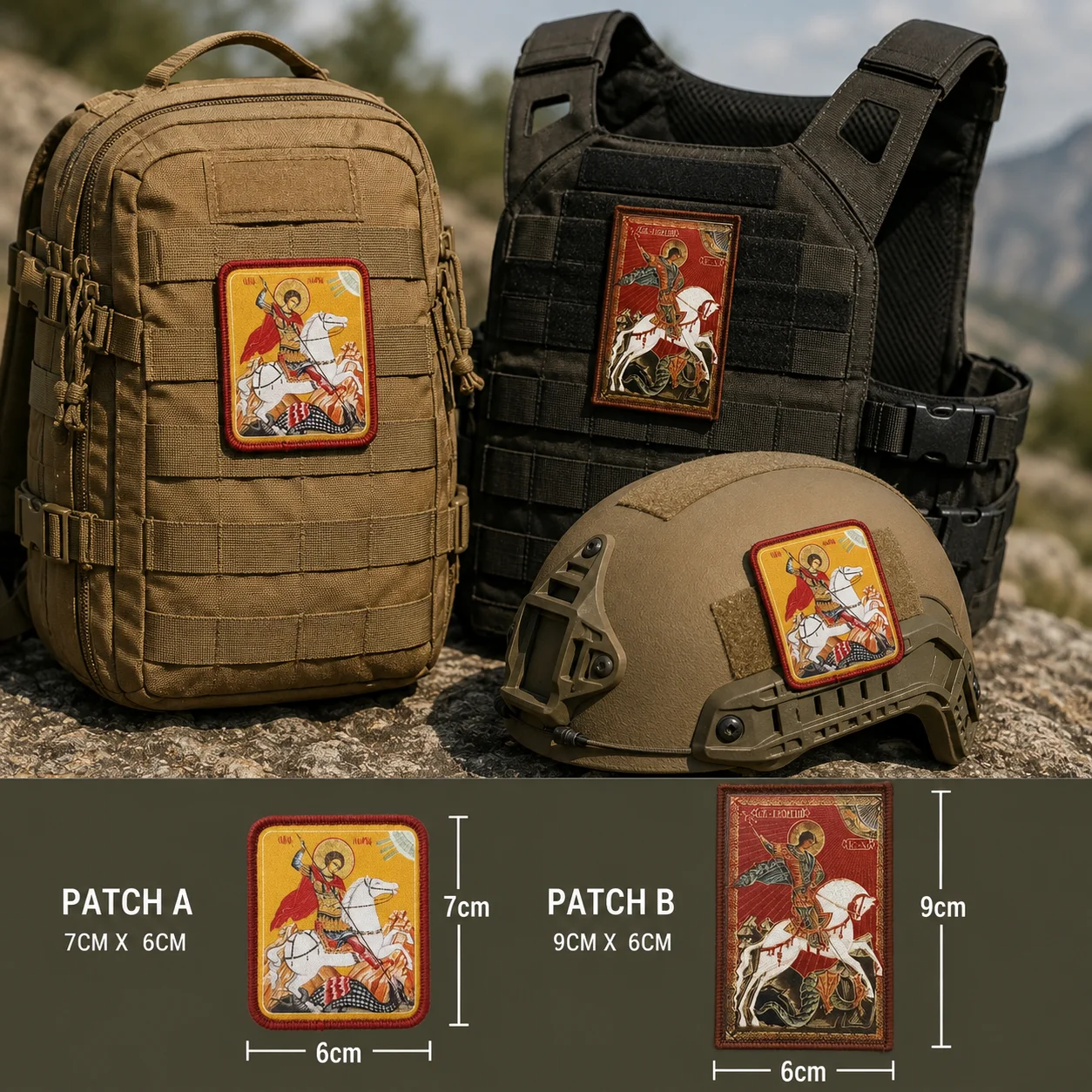 Parche moral San Jorge con velcro para airsoft y mochila táctica - imagen 5
