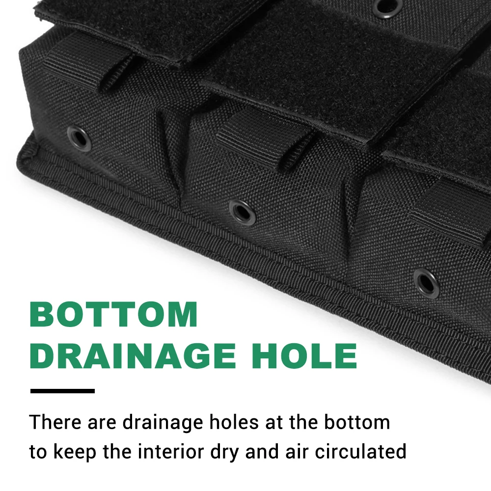 Bolsa porta cargadores táctica MOLLE impermeable con solapa de velcro - imagen 4