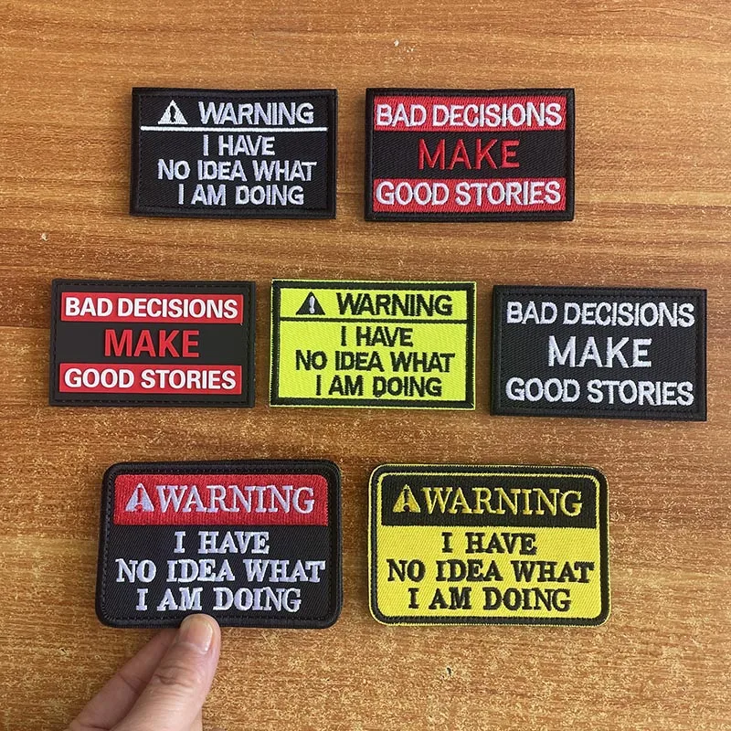 Parche táctico bordado emblema moral adhesivo para ropa - imagen 2