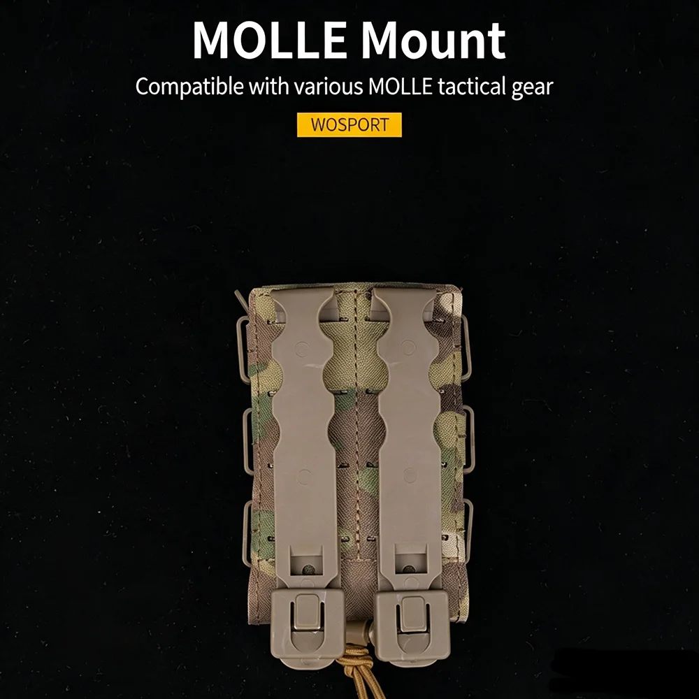 Bolsa táctica MOLLE porta cargadores para cinturón y linterna