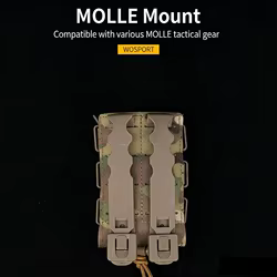 Bolsa táctica MOLLE porta cargadores para cinturón y linterna
