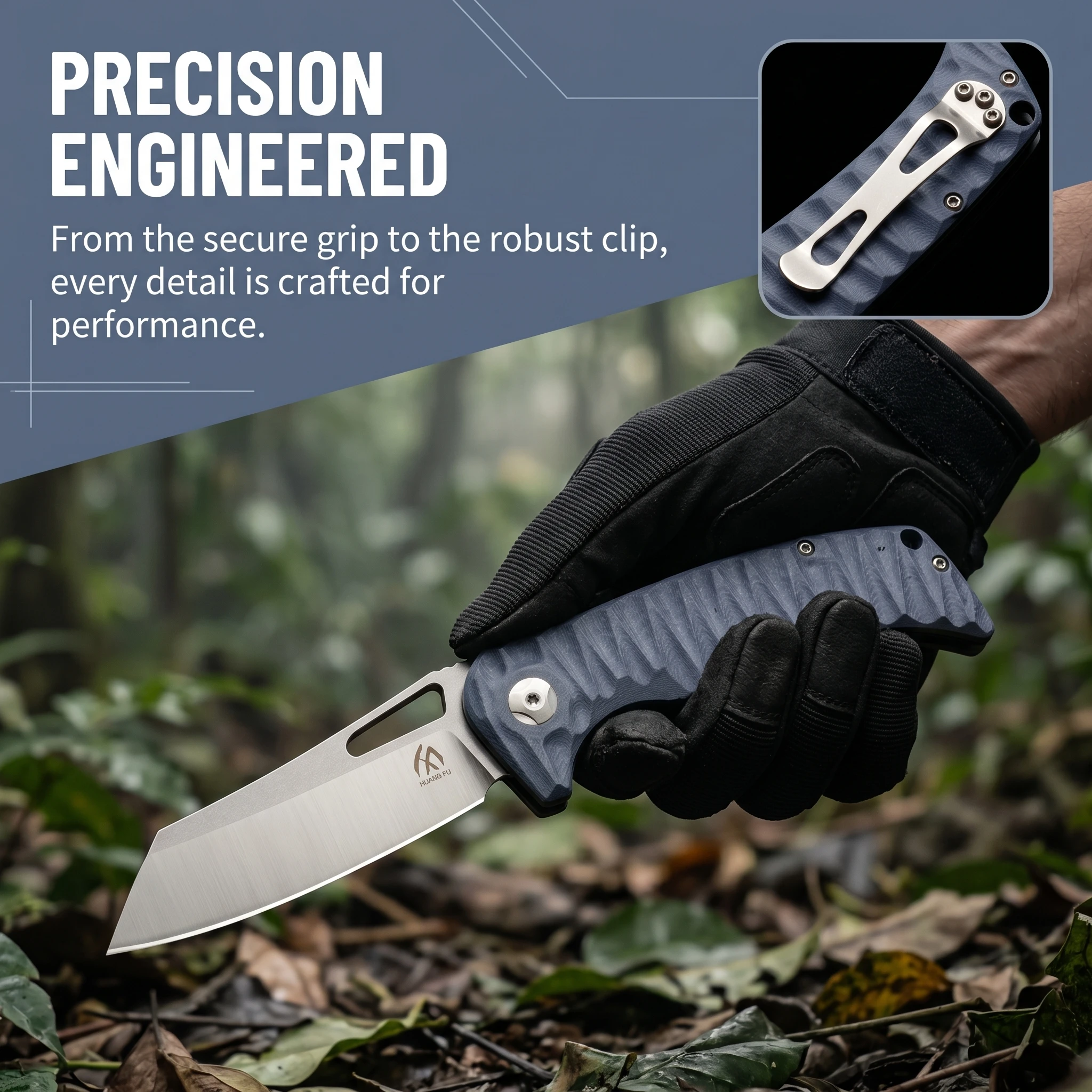Cuchillo plegable táctico multifunción para exteriores y camping