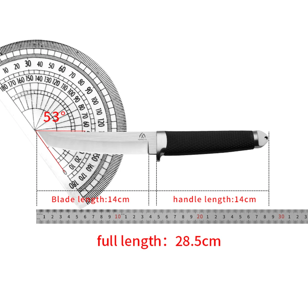 Cuchillo táctico fijo para exteriores con funda ripstop camping - imagen 5