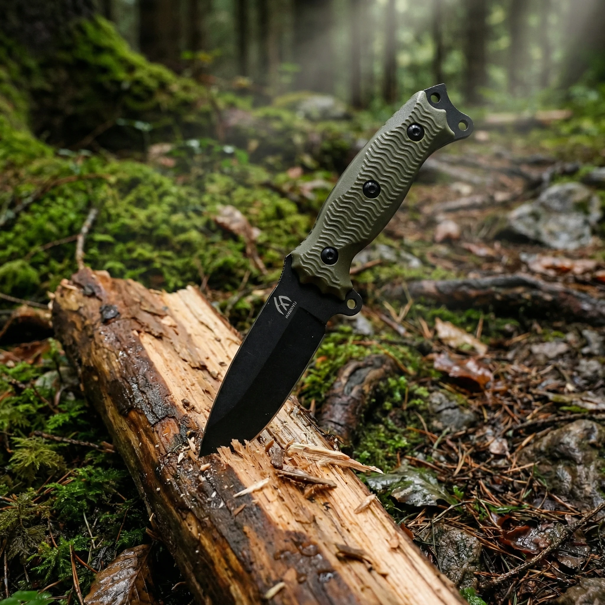 Cuchillo táctico de hoja fija G10 con funda para camping y outdoor - imagen 2