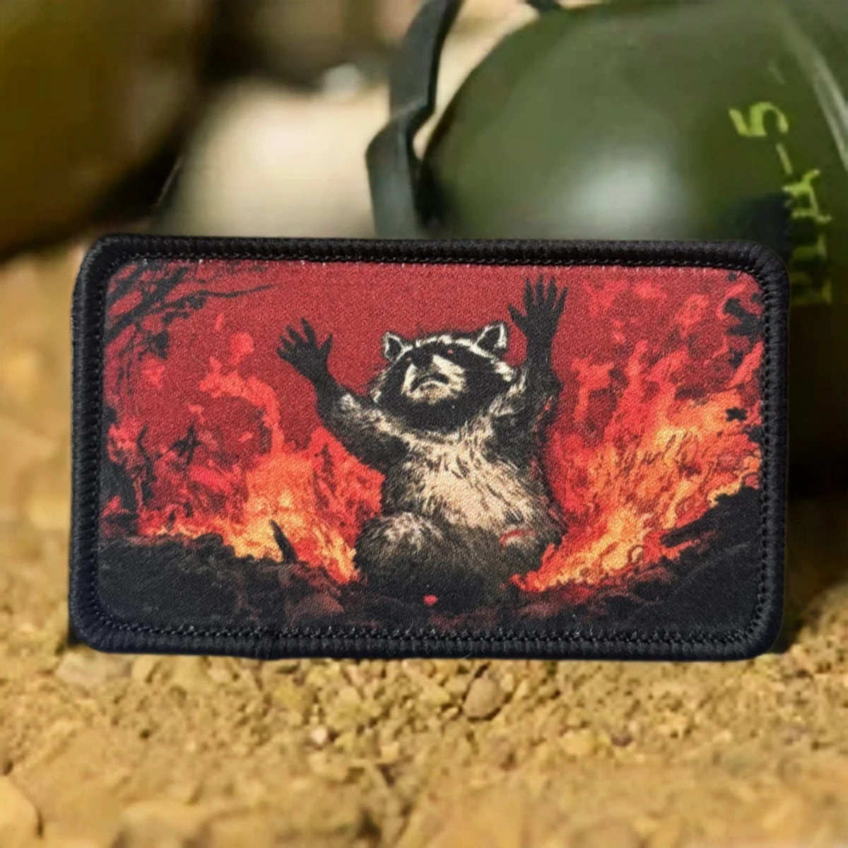 Parche táctico THE RELENTLESS Honey Badger listo para usar con velcro