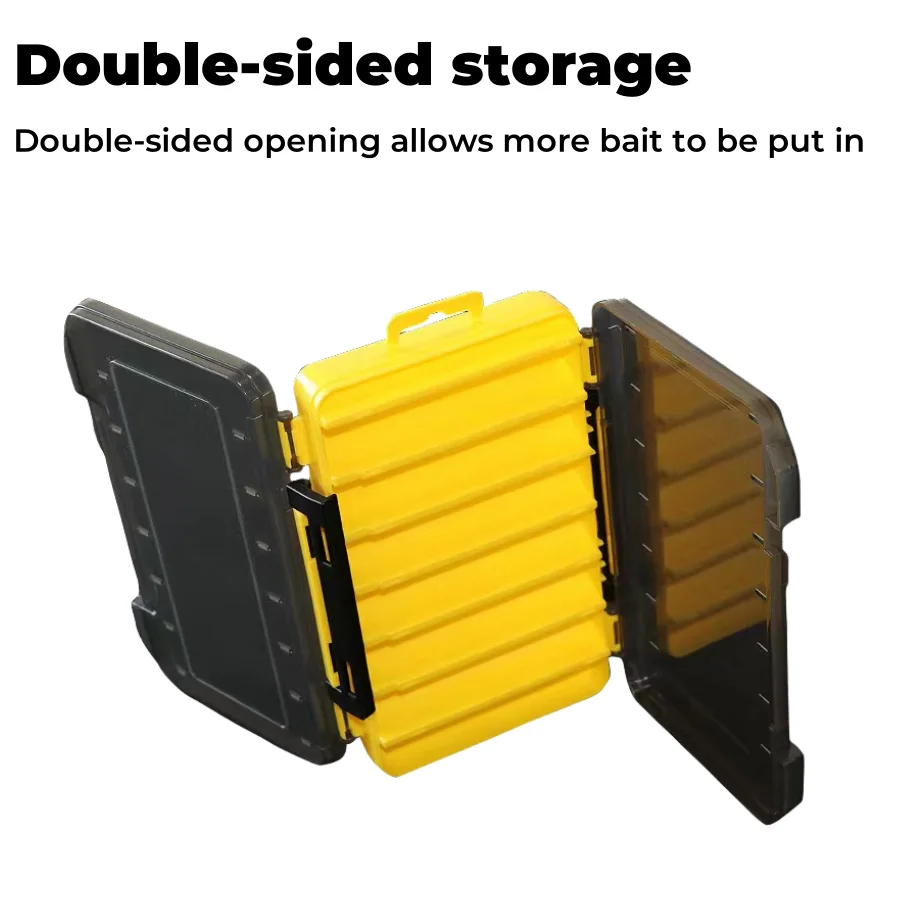 Caja de aparejos de pesca impermeable doble cara – estuche cebos portátil - imagen 4