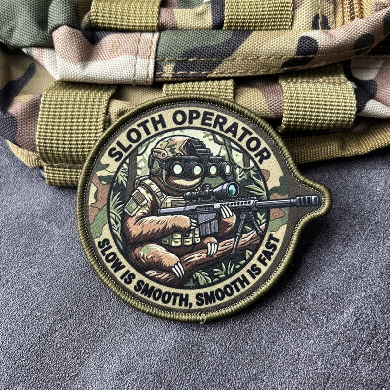 Parche táctico SLOTH OPERATOR con velcro para uniforme y mochila - imagen 5