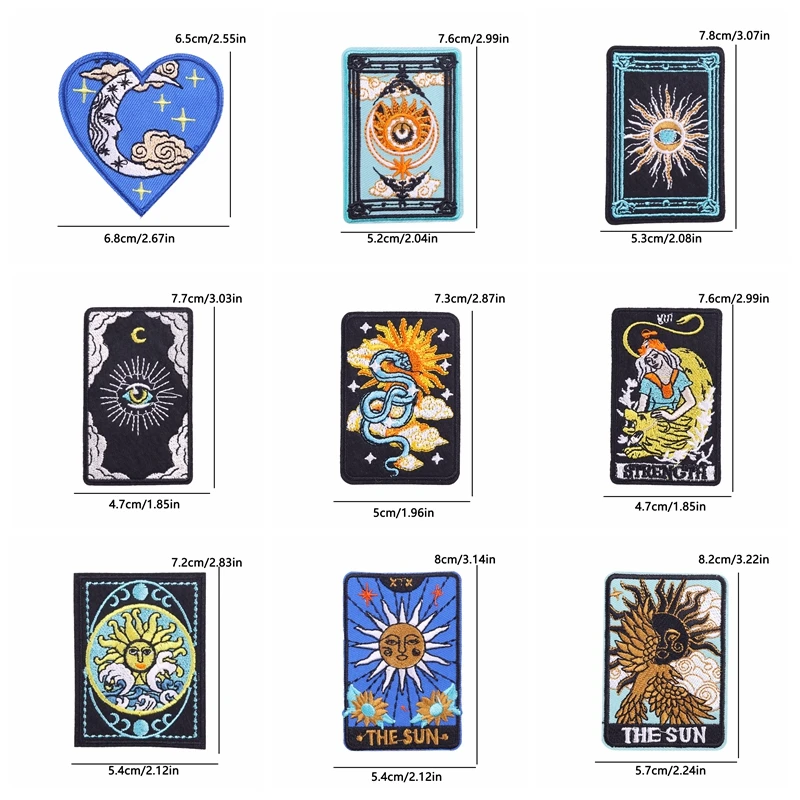 Parche bordado tarot planchar – Baraja esotérica ropa y mochila - imagen 2