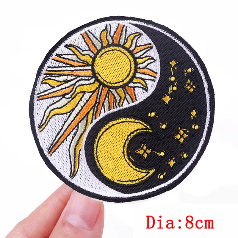 Parche termoadhesivo bordado corazón Van Gogh para coser o planchar