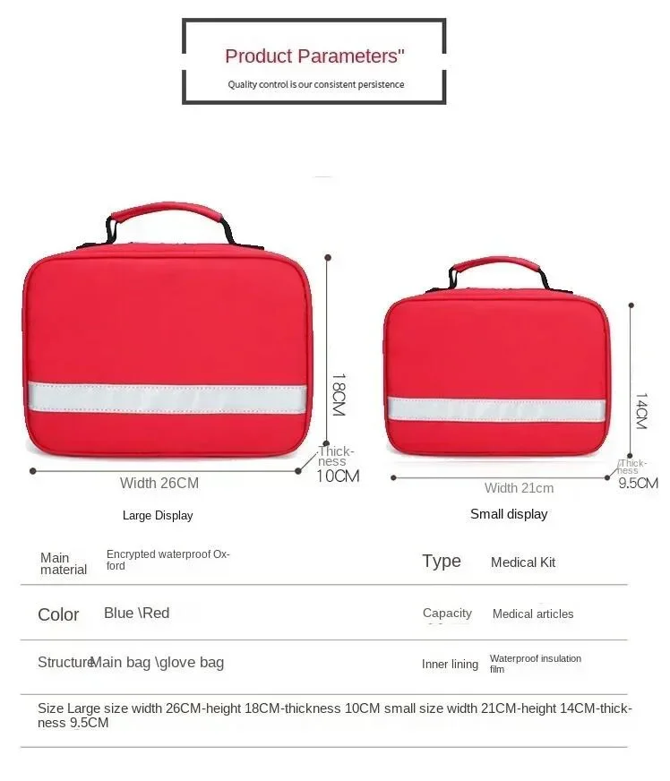 Bolsa roja portátil con detalles reflectantes
