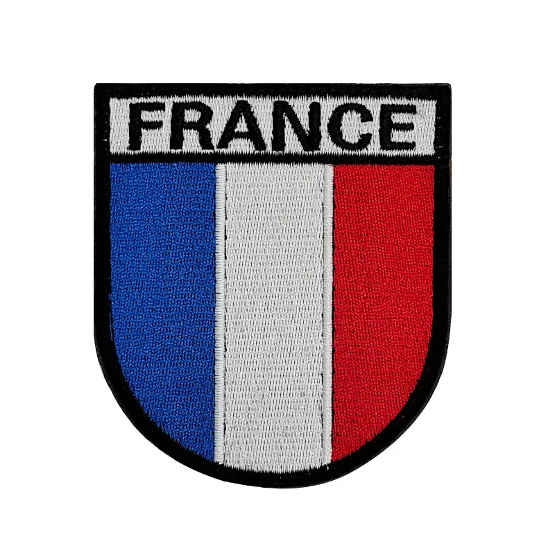 Brazalete táctico bandera Francia bordado con velcro, franja moral - imagen 5