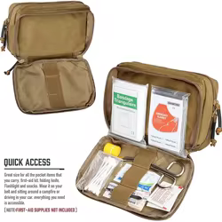 Bolsa táctica EDC de cintura MOLLE con funda para mapa