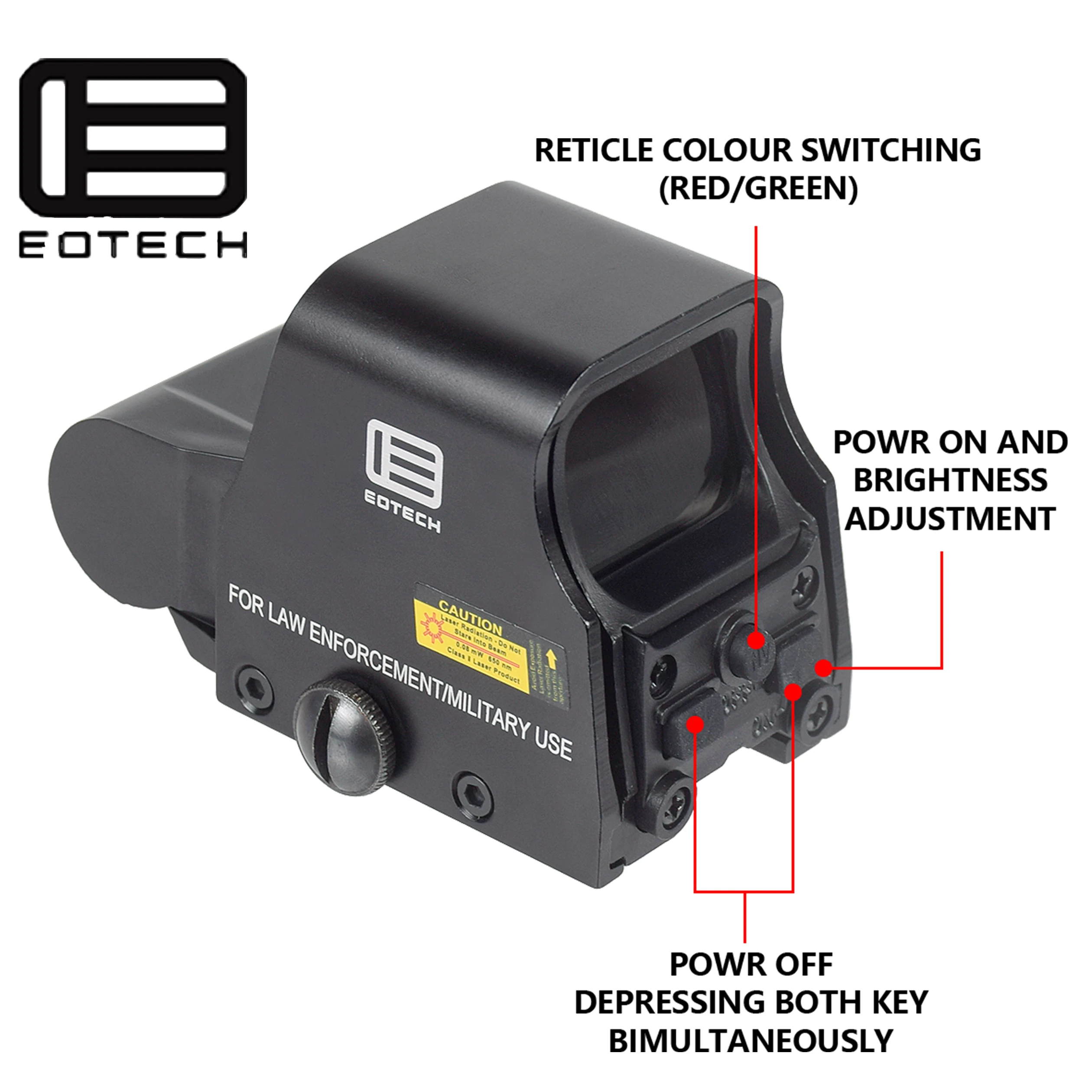 EOTech Soporte para Mira Holográfica punto verde/rojo rápido
