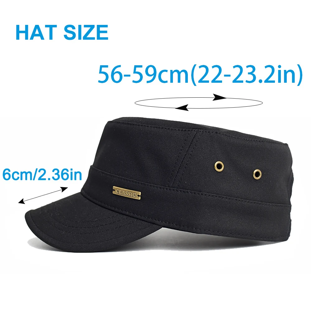 Four Seasons gorra militar táctica plana vintage, informal unisex - imagen 5