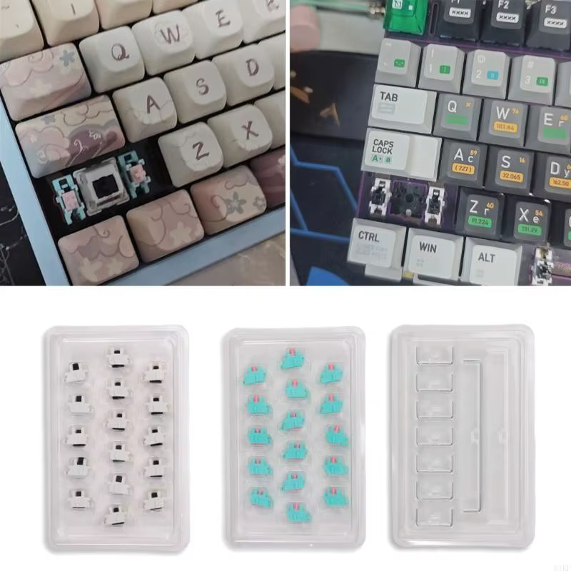 Estabilizadores para teclado mecánico POM acero, instalación silenciosa - imagen 4