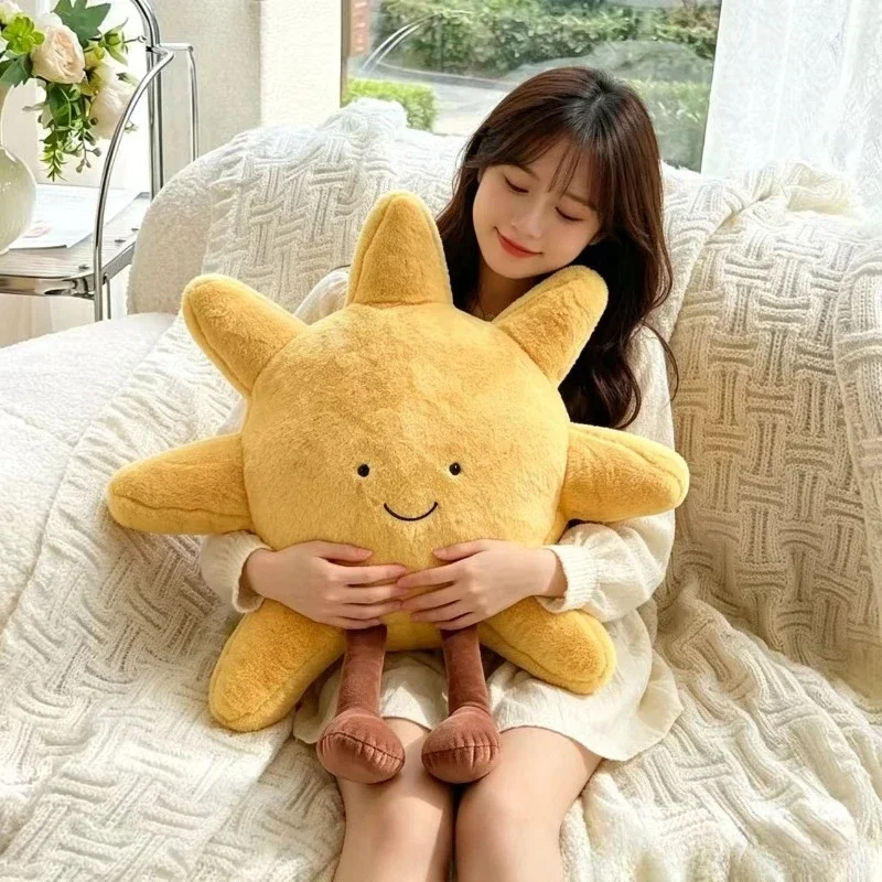 Almohada decorativa peluche Sol y Luna, suave para dormir infantil - imagen 2