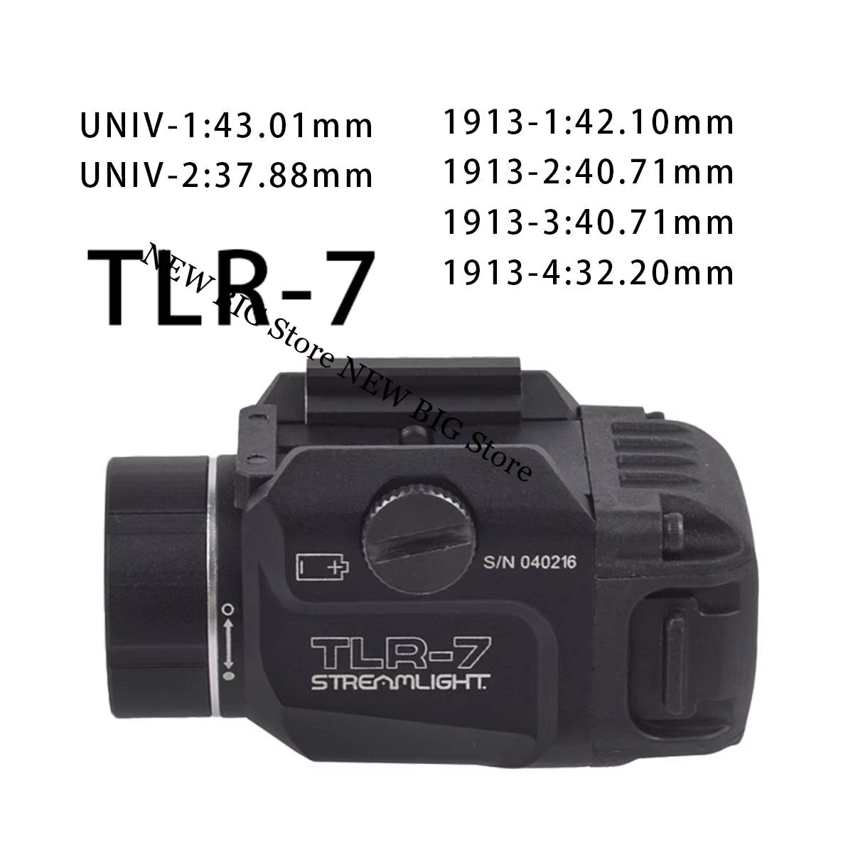 TLR-7 Linterna táctica LED estroboscópica para riel Picatinny 20 mm