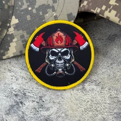 Parche táctico calavera bombero moral – Velcro gancho y bucle