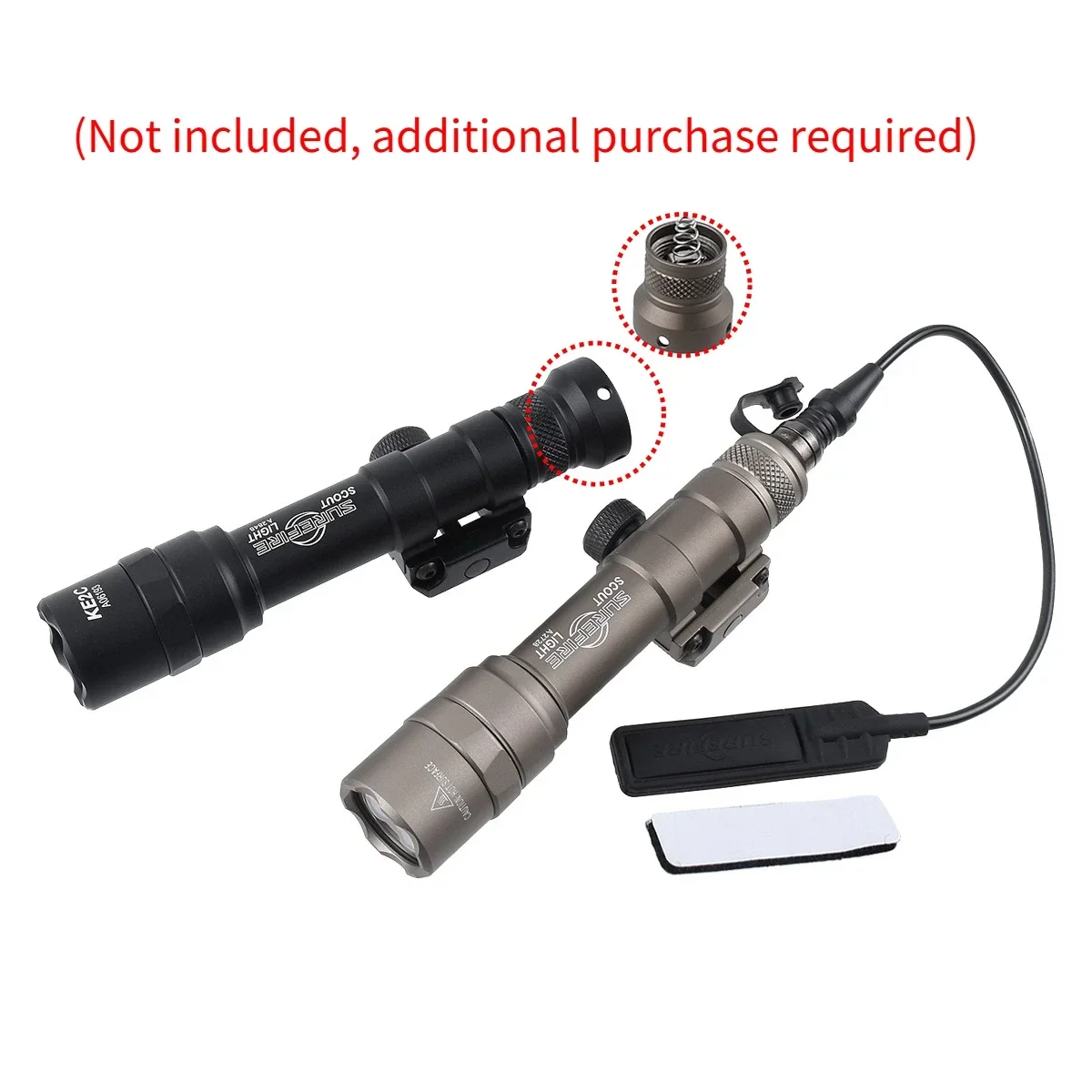Compatible con rieles Keymod/M-LOK de 20 mm